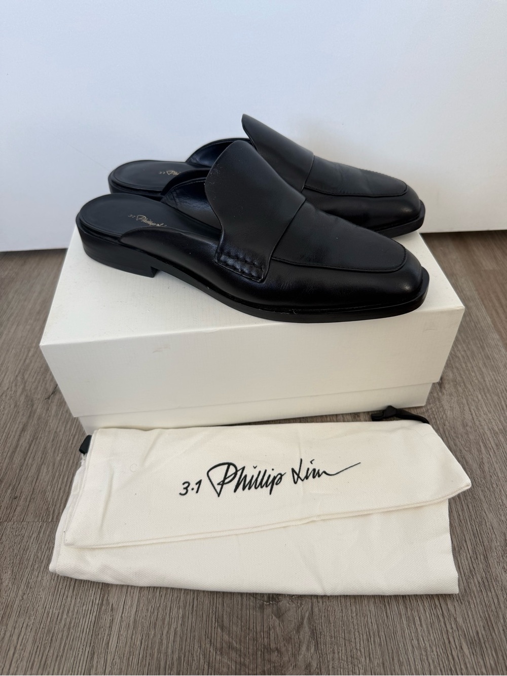 3.1 Phillip Lim Black Alexa Loafer Mule